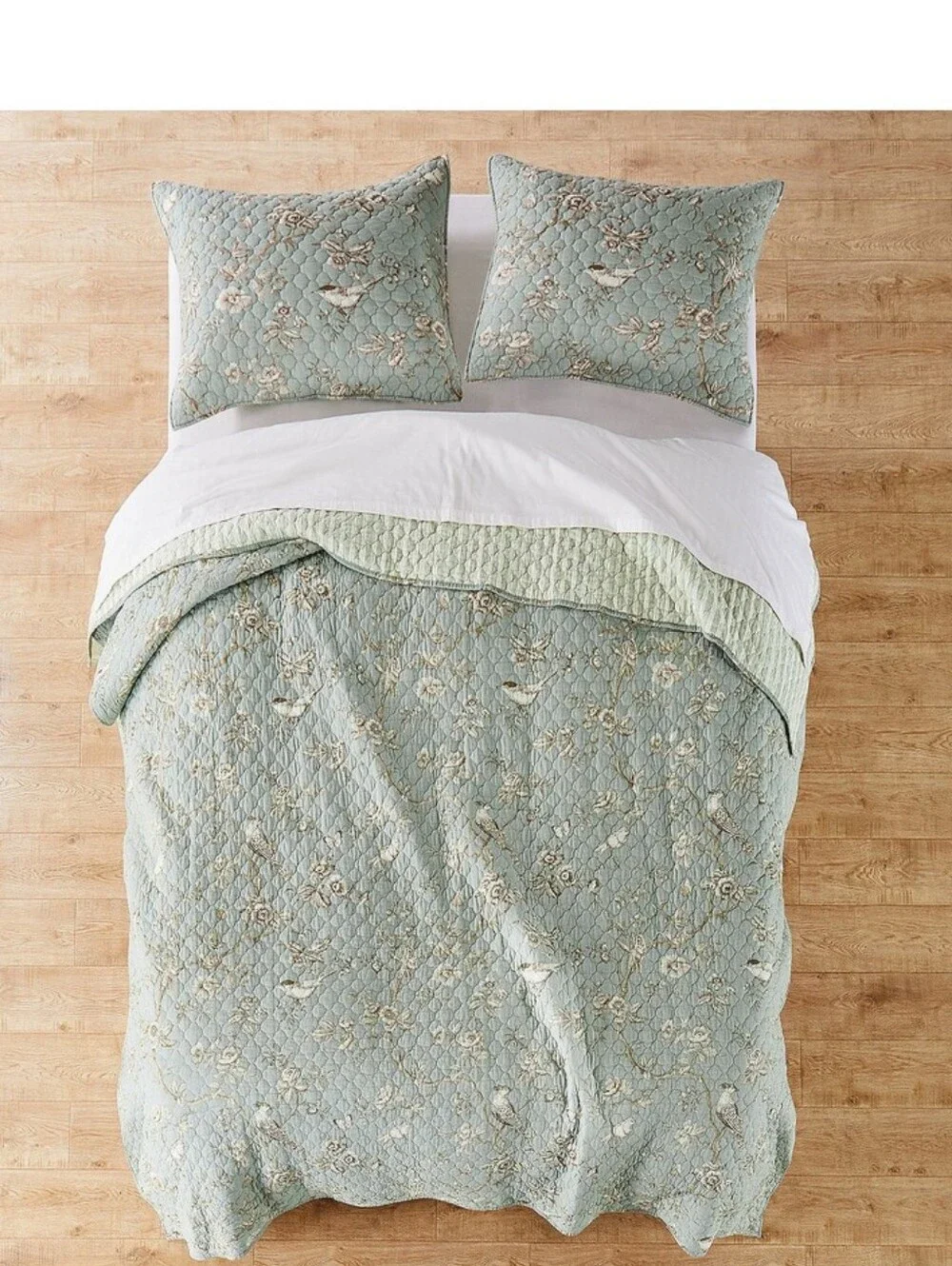 Levtex Home - Lyon Teal Quilt Set - King/Cal King Quilt + Two King Pillow Shams